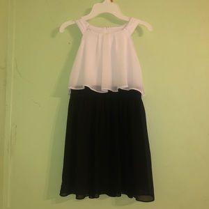 White and black dress for girls